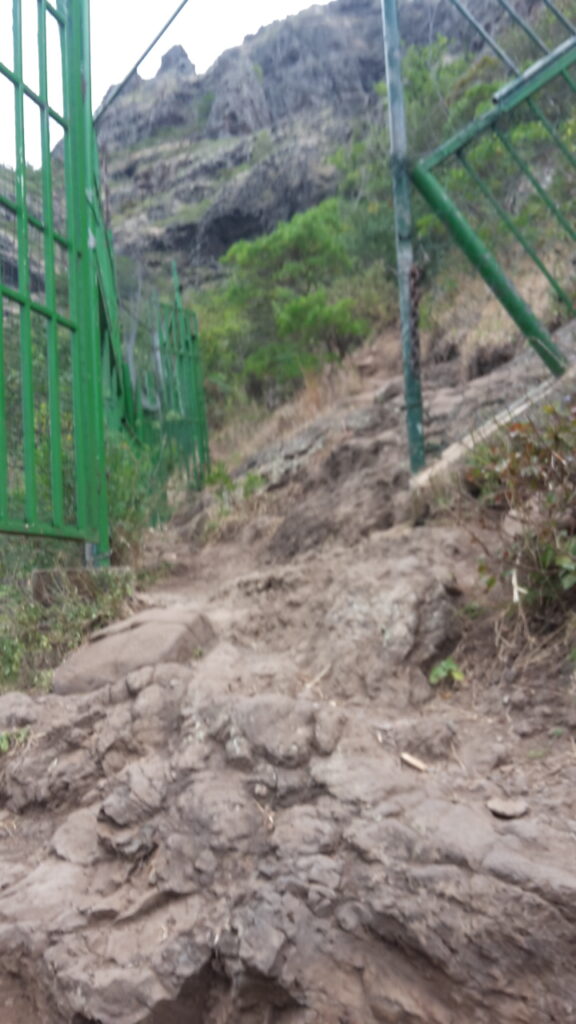 Pforte zum Kletterbereich auf dem Le Morne.